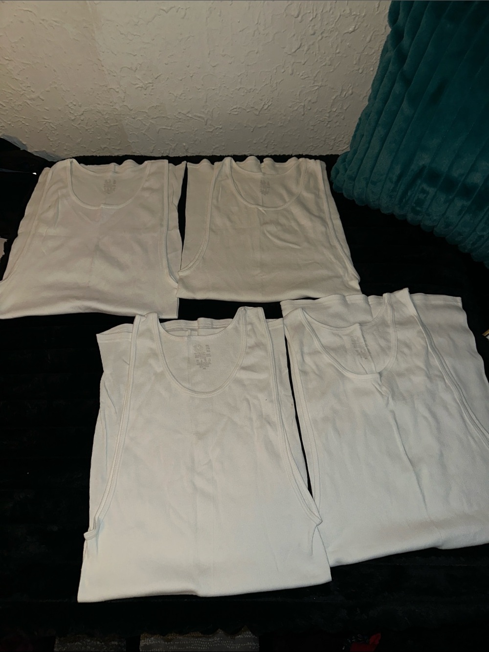 Classic Mens White Cotton Tank Top - Pack